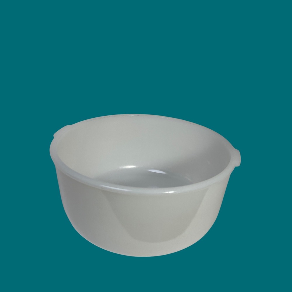 Vintage Glasbake for Sunbeam  White Milk Glass Mixing Bowl  Made in USA